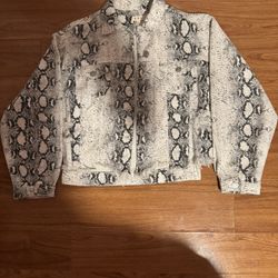 Snake Print Jean Jacket 