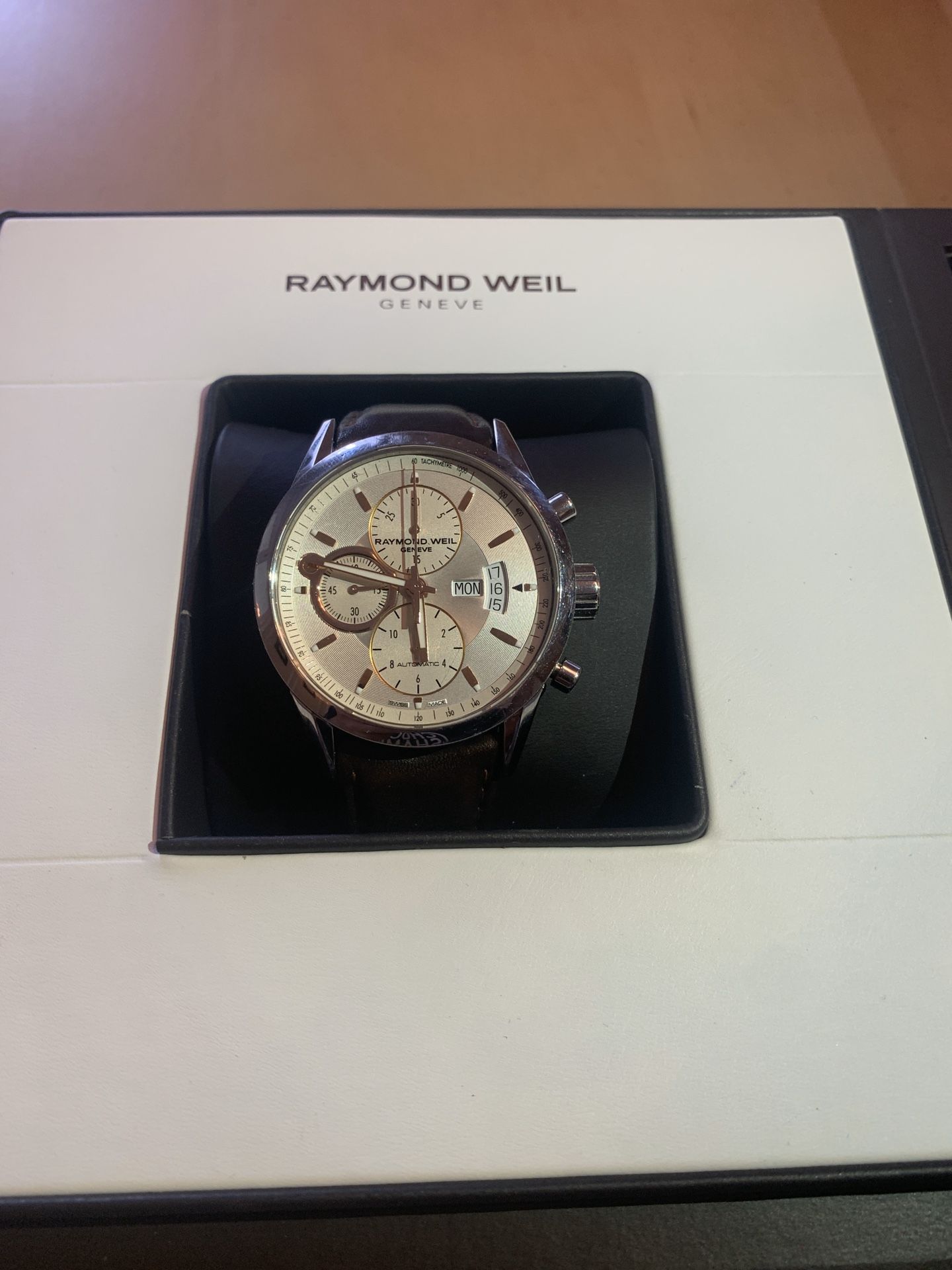 Raymond Weil rose gold men’s watch