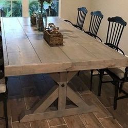 Custom Made Farmhouse Dining Tables. 