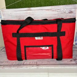 Sterno Red Delivery Leak-Proof Large Insulated Food Carrier Bag