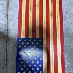 American Flag Wooden Wall Art
