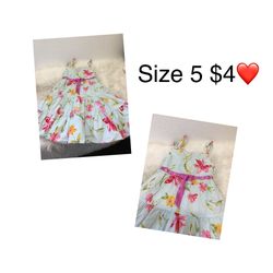 Dress Great Condition For Girls Size 5 🌸🌸🌸firm Price