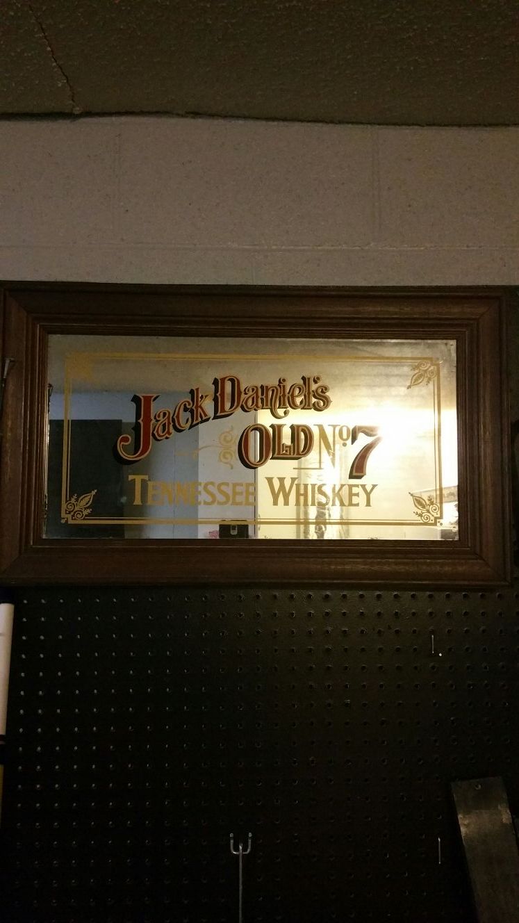 Vintage Jack Daniels Old Number 7 Tennessee Whiskey Bar mirror