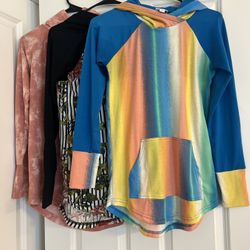 3 Small Lularoe Hoodies