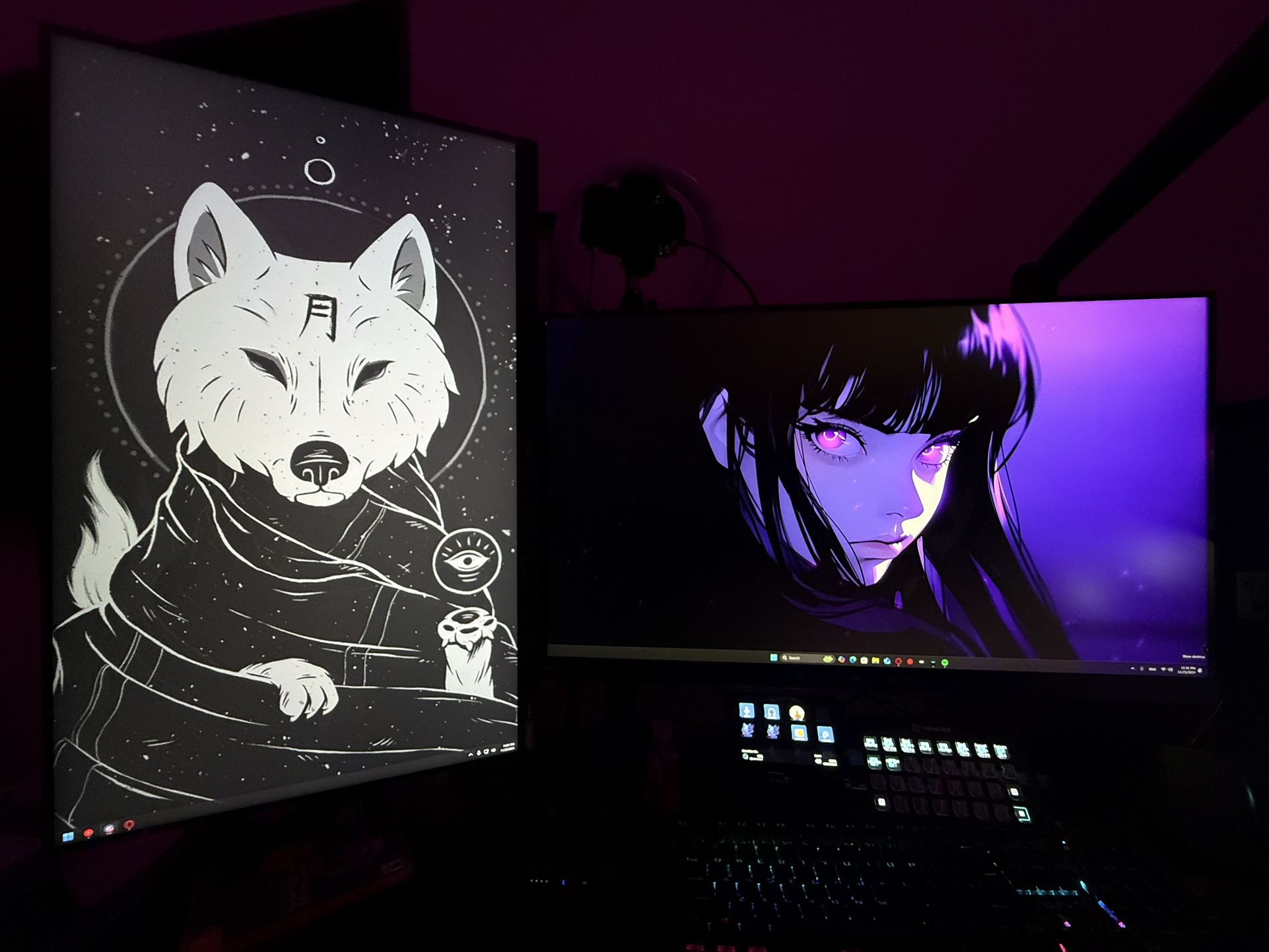 Dual Lg gaming monitors 32 inch 165hz