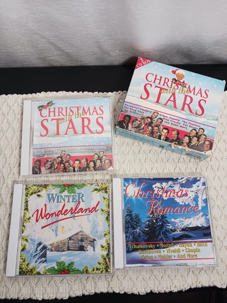 Christmas With The Stars 3 CD Box Set Boone Frank Sinatra Bing Crosby Mozart