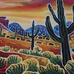 Cactus Southwest Desert Canvas
