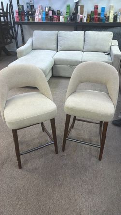 Two pairs of dining chairs