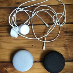 Google Home Mini (2 Available, Chalk + Charcoal Color)