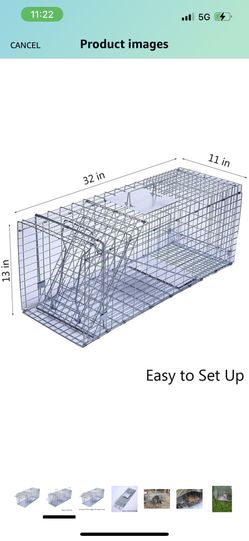 Foldable Rat Trap Cage Humane Live Rodent Trap Cage