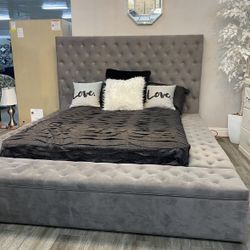 Gray Queen Bed