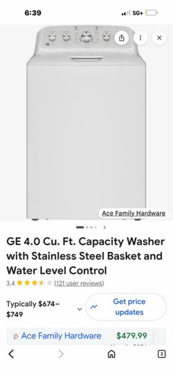 GE 4.0 Cu. Ft. Top Load Washer