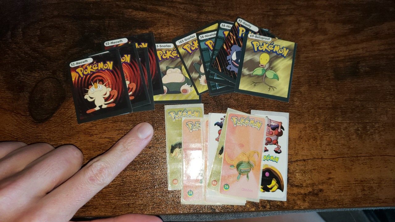 Pokémon Stickers From Bubble Gum Collectibles