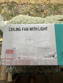 Ceiling Fan with Lights - 38'' Remote & APP Control - Dimmable Indoor Outdoor Quiet DC Low Profile Ceiling Fan for Pati