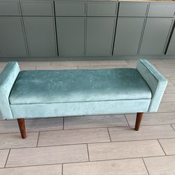 Light Blue Storage Bench