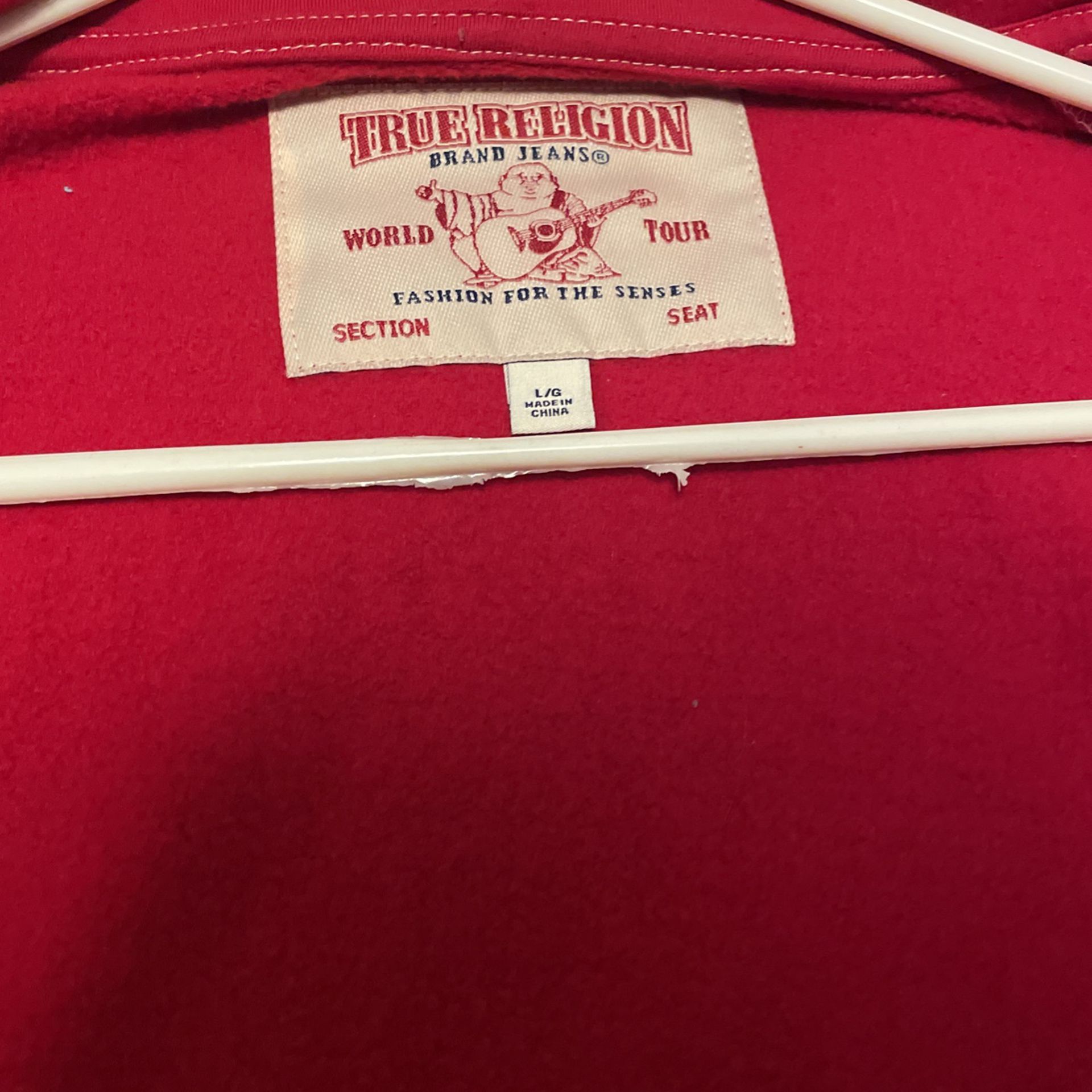 True Religion Red Hoodie Brand New Used Only Once 