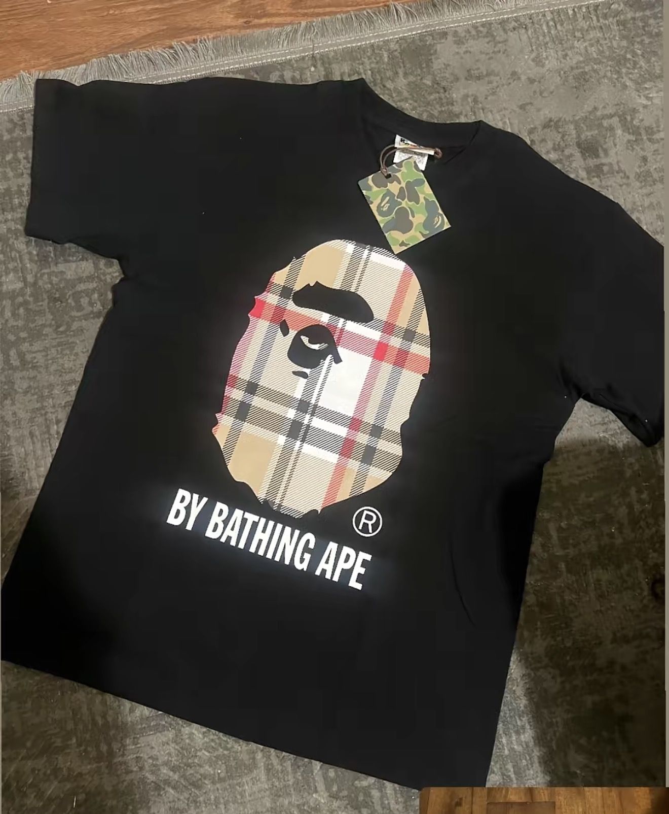 Black bape x Burberry shirt size Small
