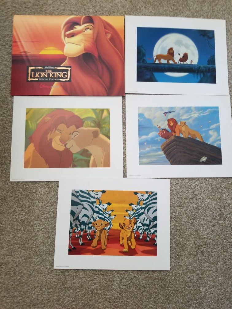 The Lion King Disney Lithograph Set