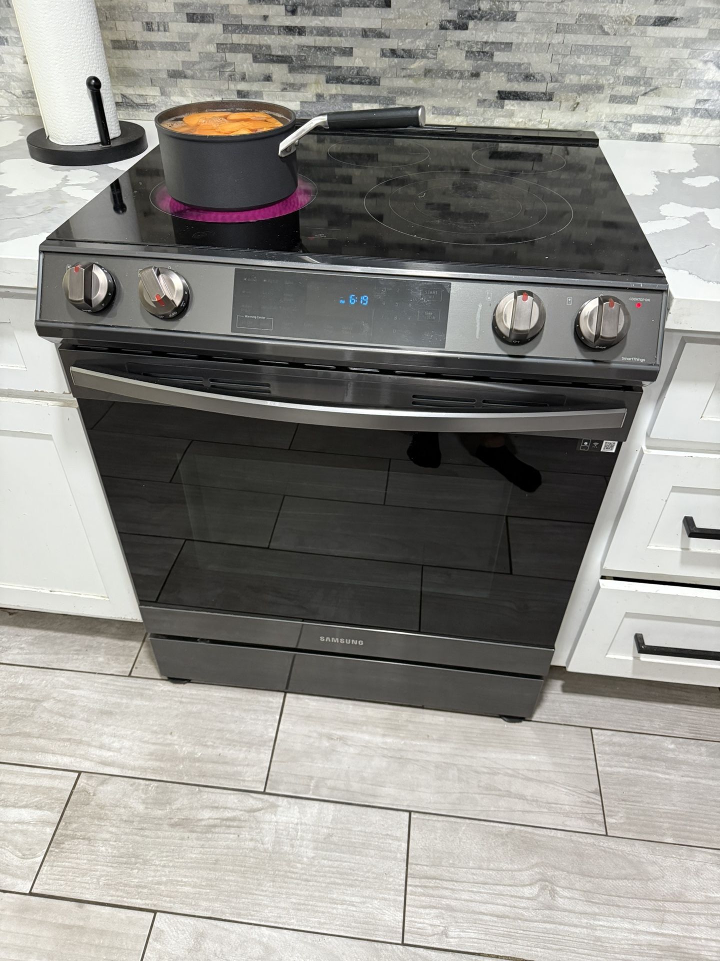 Electric Black Stainless Steel Stove