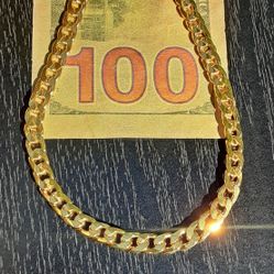 30 Inch Gold Filled Curb Chain Necklace 6MM 