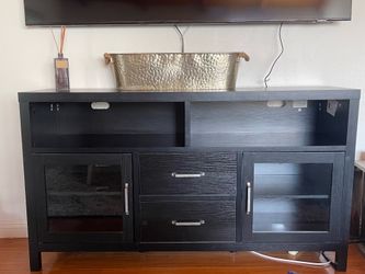 Black TV stand