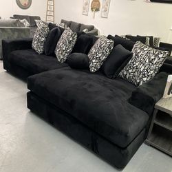 Black Comfortable Big Sectional ‼️take It Home With $39 Easy Approval ‼️