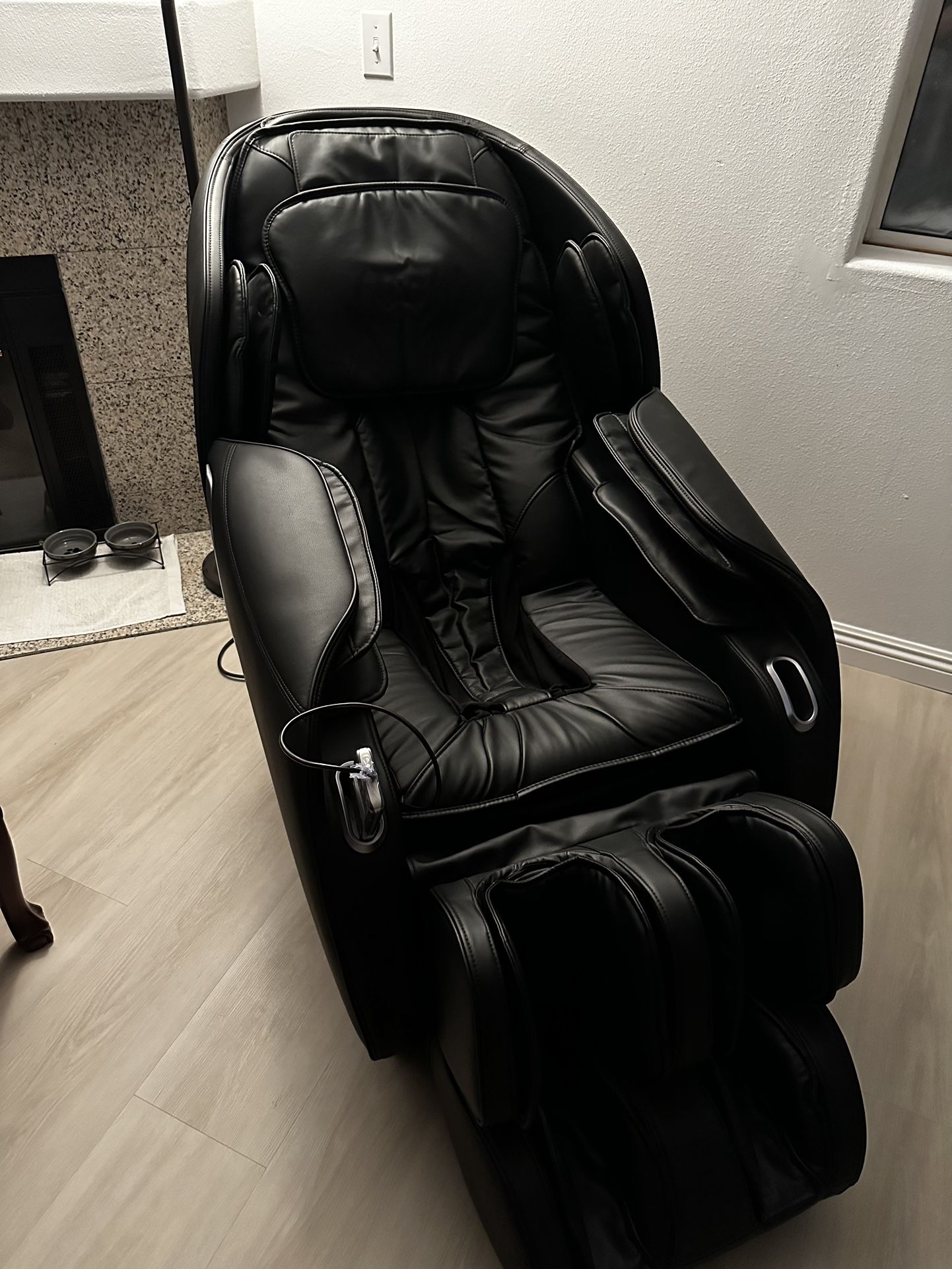 Osaki Aster Series Black Faux Leather Reclining 2D Massage Chair with Foot and Calf Massage