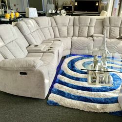 Crazy Deals Now💥Stunning Grey Power Reclining Sofa Sectional On Special Sale Only $1599🔥