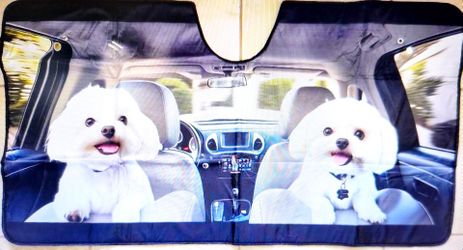"Cute Puppies" Windshield Sunshade 54.5"x29.5" Fit for SUV Cars, New!