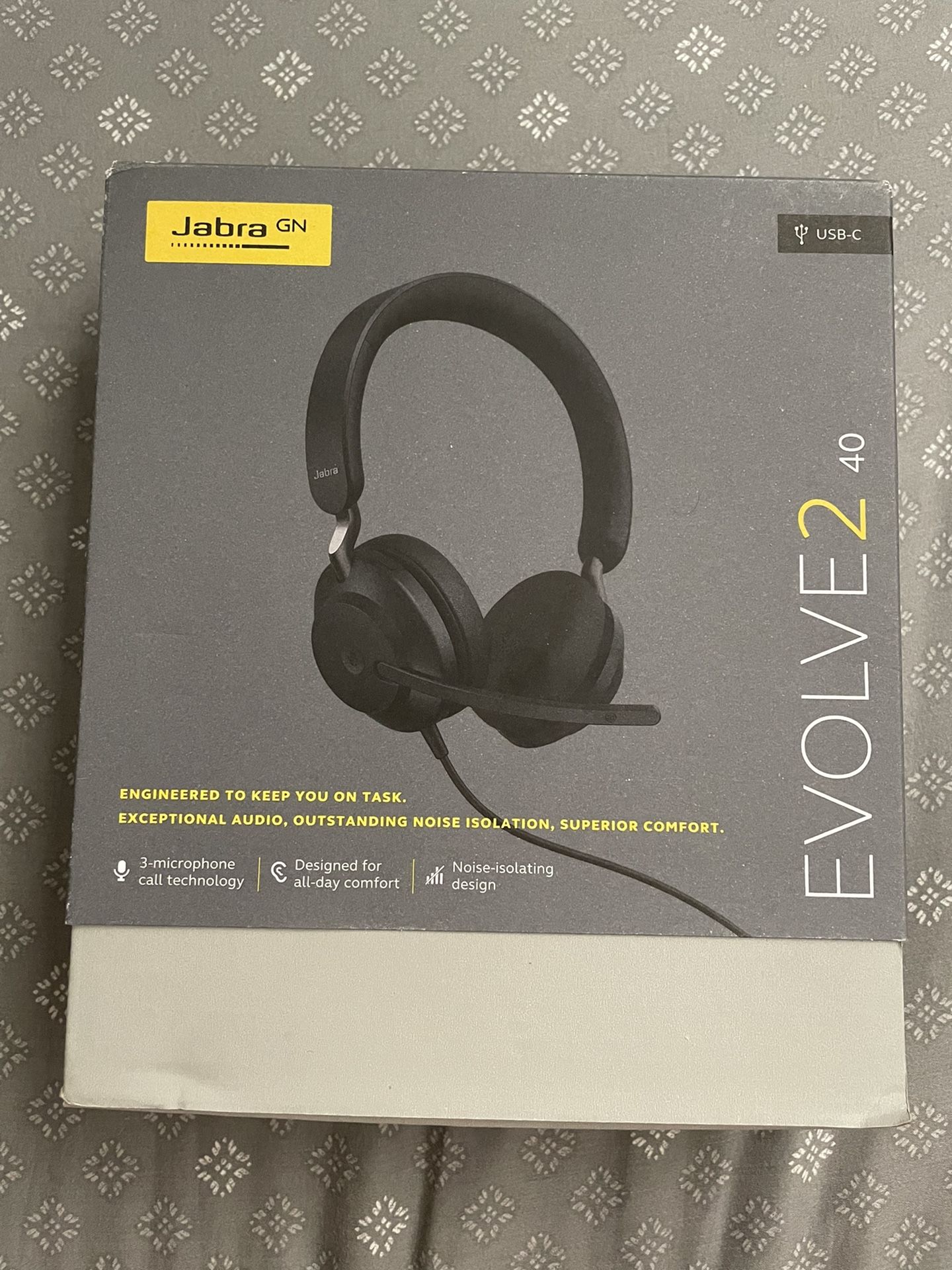 Jabra Evolve2 40  USB-C Wired Headphones