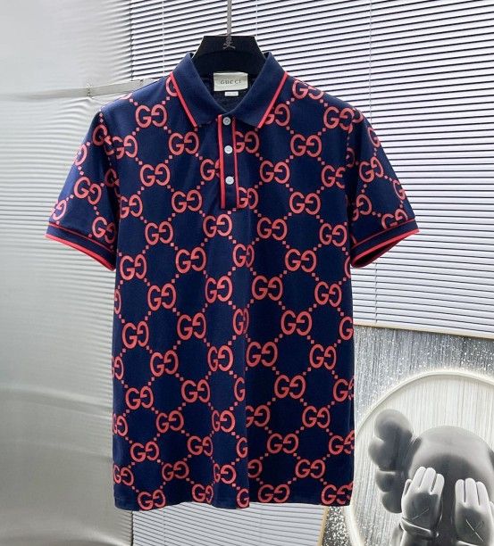 Gucci lapel short-sleeved T-shirt POLO shirt