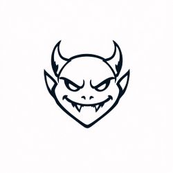 Vampire demon, happy face decal