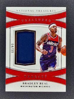 2022 Panini Bradley Beal National Treasures Treasured Threads GAME WORN Patch/99