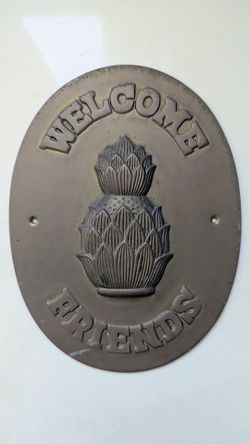 Upper Deck 1988 Brass Pineapple Welcome Friends Plaque
