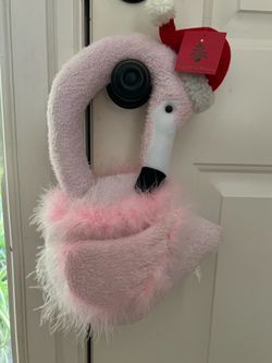 Festive Flamingo door hanger