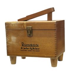 Ronson Roto-Shine Electric Shoe Polisher Kit In Wood Case Tested / USA / 60s