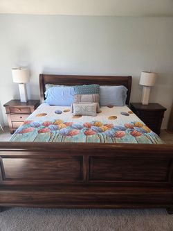 Cherry wood bedroom set- Cal King