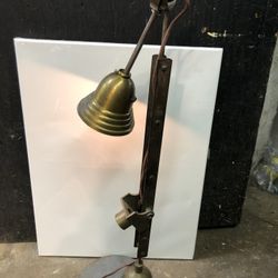 Vintage Antique Industrial Steam Punk Retro Brass Mixed Metal Task Lamp 