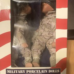 Military Porcelain Doll Collectible