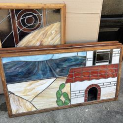 Art outdoor decor stainglass framed