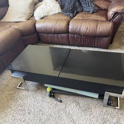 Black Modern Coffee Table For Sale 