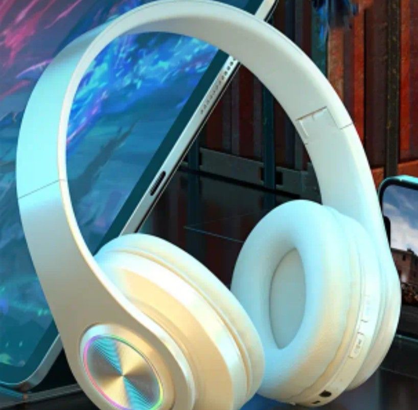 White Bluetooth Headphones