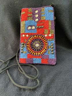 Beaded crossbody club bag