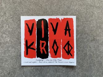 KROQ x Coldplay - sticker - 2008