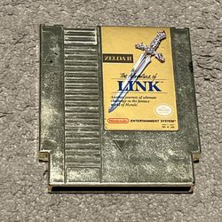 Zelda 2 The Adventure of Link Game Nintendo NES Gold Cartridge Tested