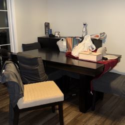 Extendable Solid Wood Dining Set From Raymour And Flanagan 