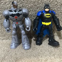 Batman Action Figure DC Super Friends Batman 5" Mattel & Cyborg Teen Titans