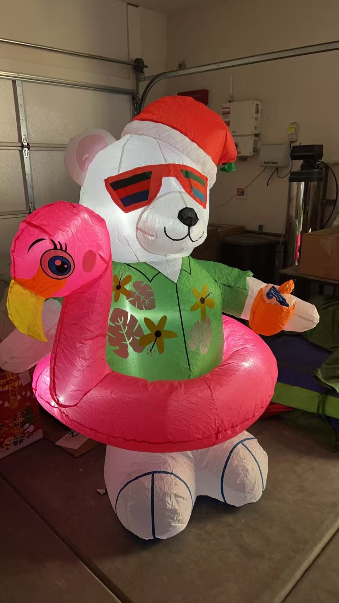 Christmas outdoor decor holiday inflatable polar bear