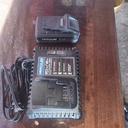 Hercules 20V/12V Battery Charger W/Battery