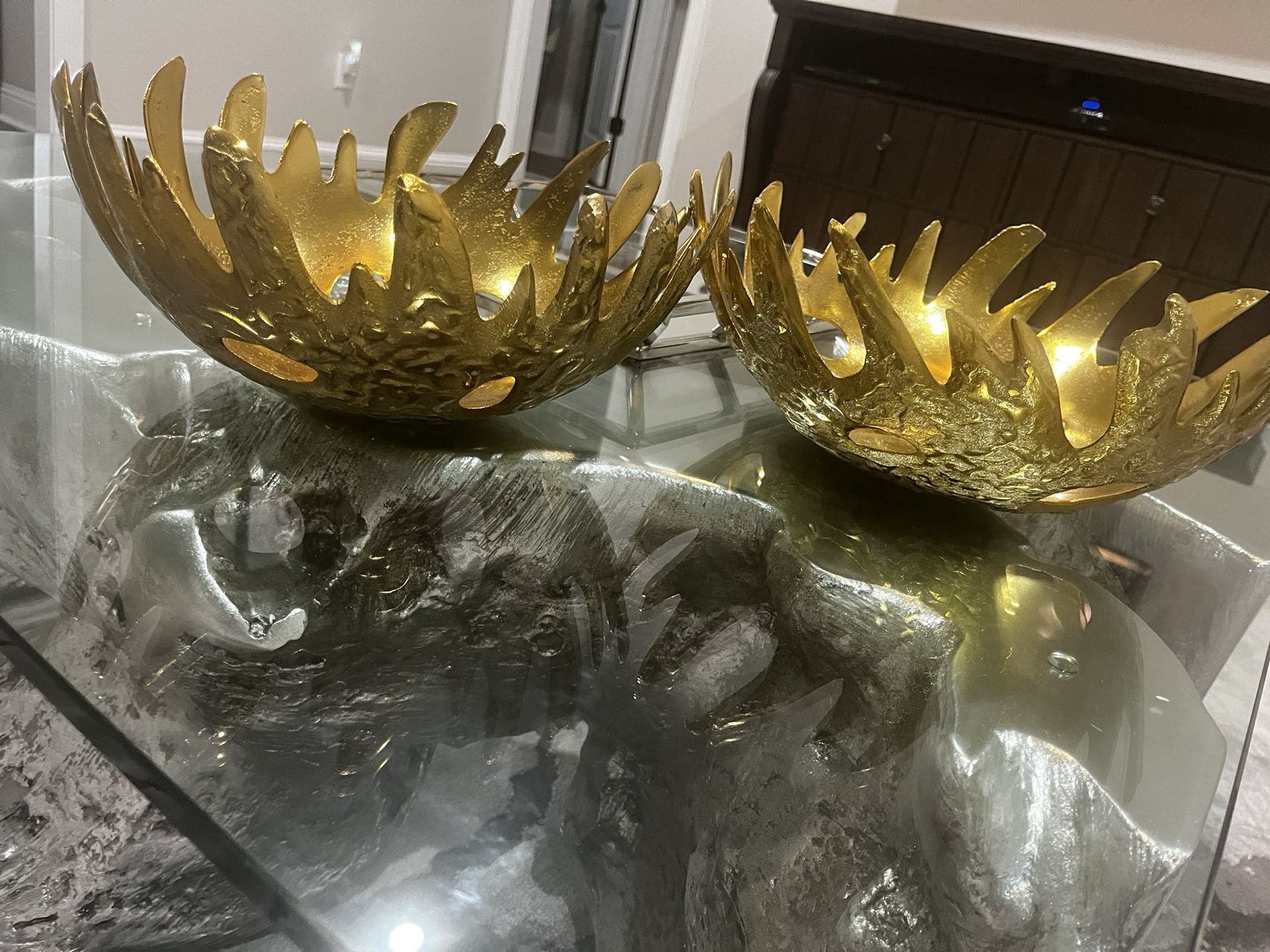 Gold Accent Pieces - Set Of 2